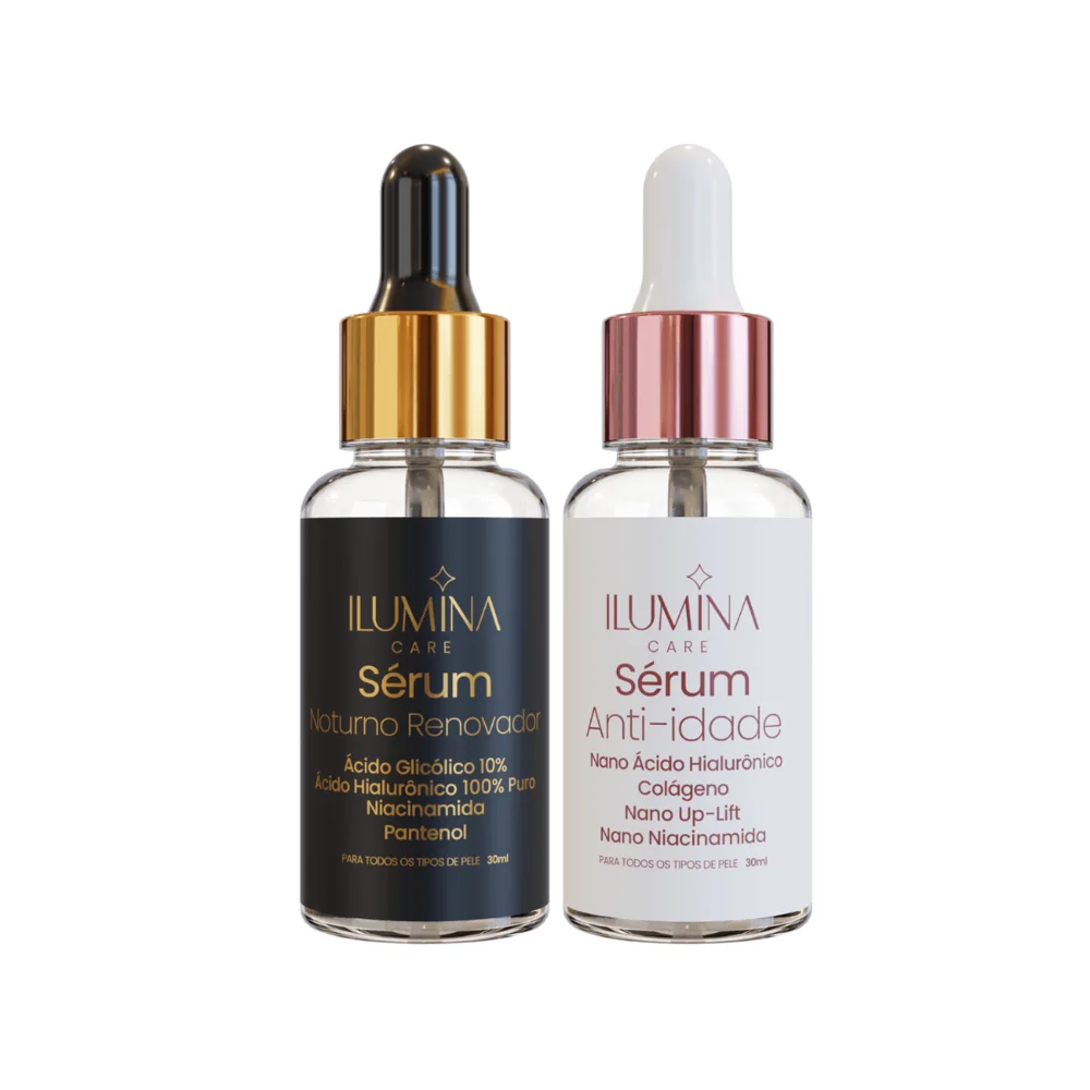 Kit Sérum Anti-idade + Sérum Noturno Renovador