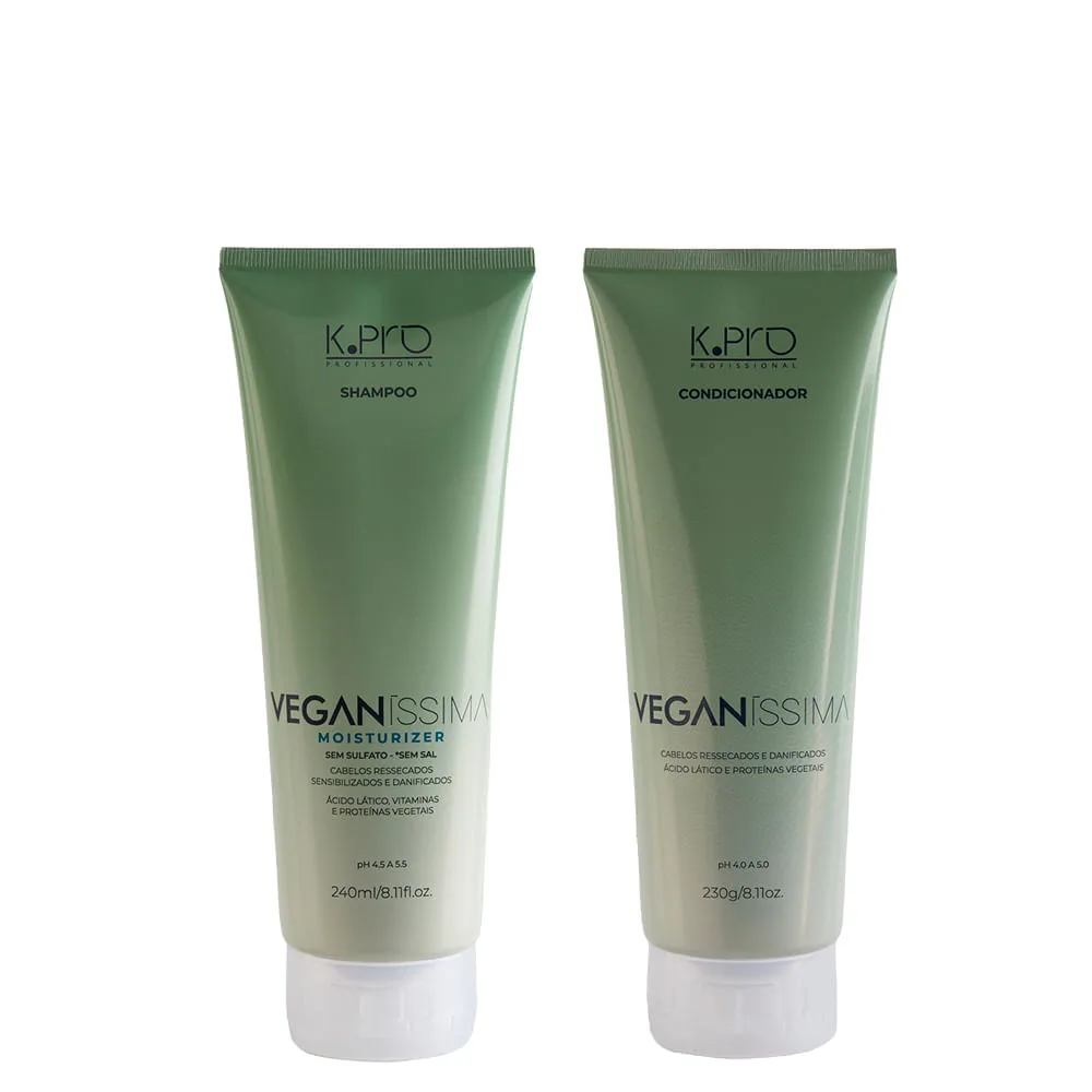 Kit K-Pro Profissional Veganissima - Shampoo 240ml + Condicionador 230g