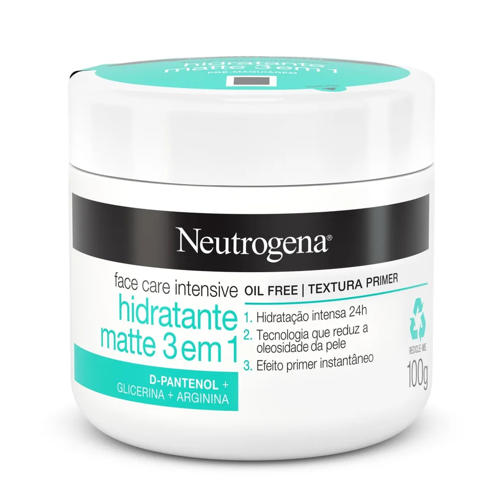 Creme Facial Neutrogena Face Care Intensive Matte 3 em 1 100g