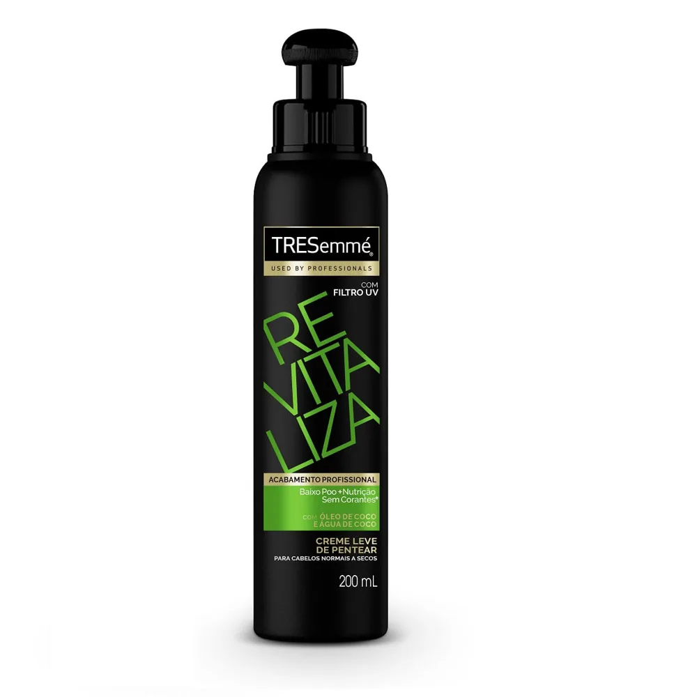 Creme de Pentear TRESemmé Revitaliza Baixo POO + Nutrição Óleo de Coco e Água de Coco 200ml