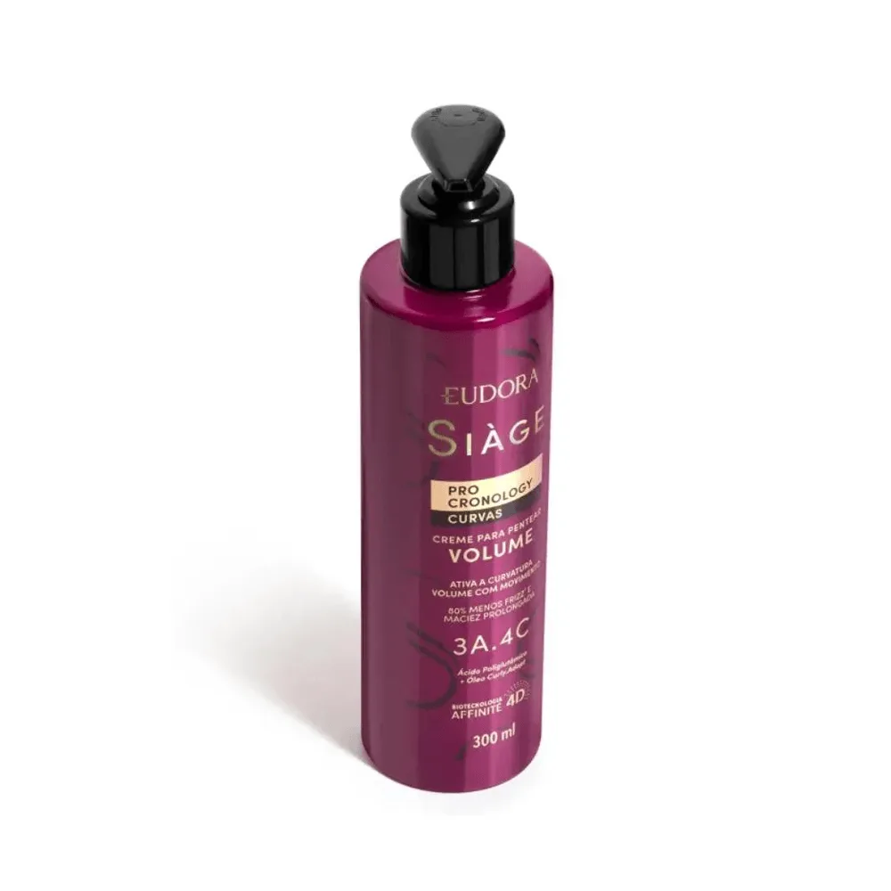 Creme Para Pentear Eudora Siàge Pro Cronology Curvas Volume 300ml