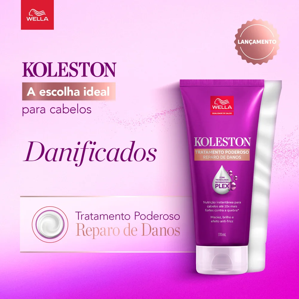 Máscara Capilar Koleston Tratamento Poderoso Reparo De Danos Plex 170ml