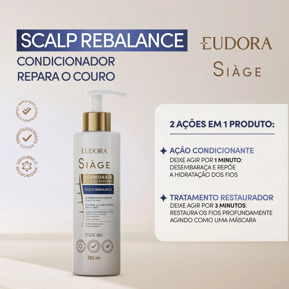 Condicionador Eudora Siàge DermoHair Scalp Rebalance 280ml