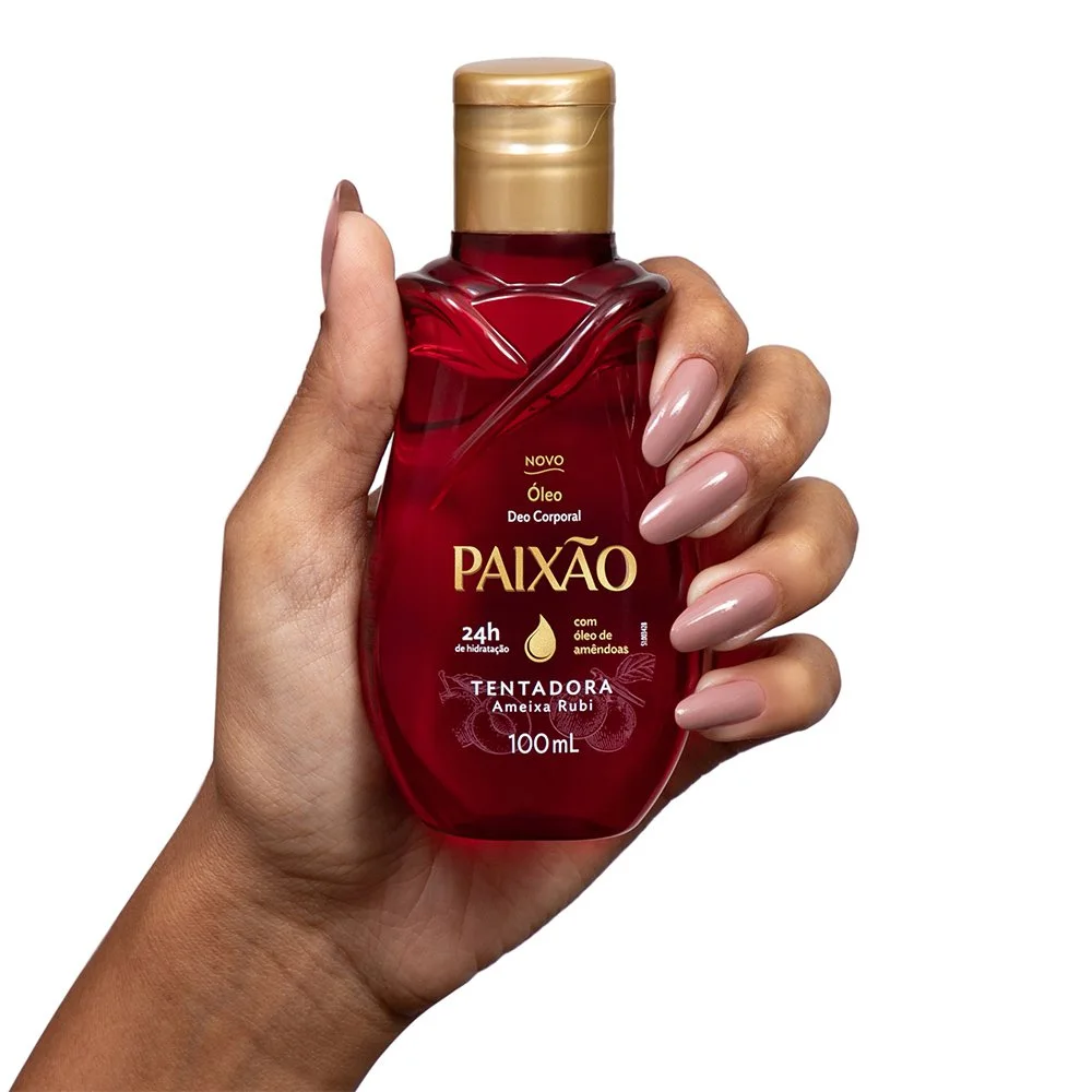 Kit Paixão Hidratação Corporal Hidratante Desodorante Inspiradora 400ml + Óleo Corporal Tentadora Ameixa Rubi 100ml