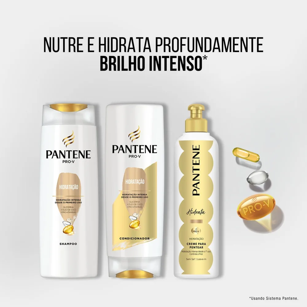 Kit Shampoo Pantene Pro-V Hidratação 350ml 1 Unidade + Condicionador Pantene Pro-V Hidratação 175ml 1 Unidade