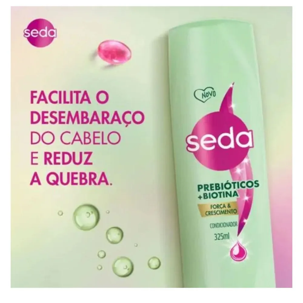 Condicionador Seda Força & Crescimento Prebióticos + Biotina 325ml