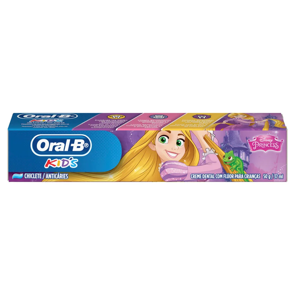 Creme Dental Infantil Oral-B Kids Disney Princesas Anticáries com Flúor 50g