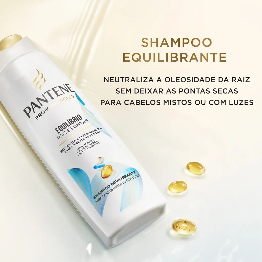 Shampoo Pantene Pro-V Miracles Equilíbrio Raiz & Pontas 300ml