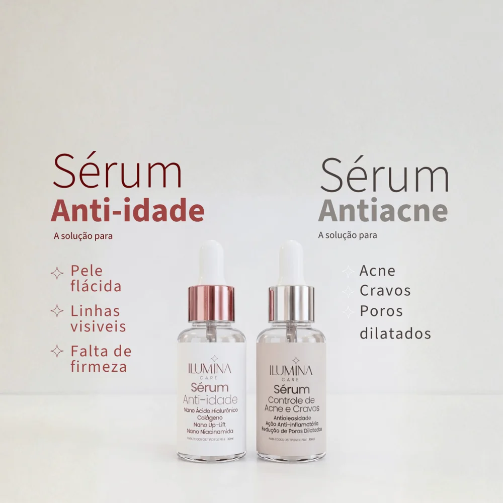 Kit Sérum Anti-idade + Sérum Antiacne Facial