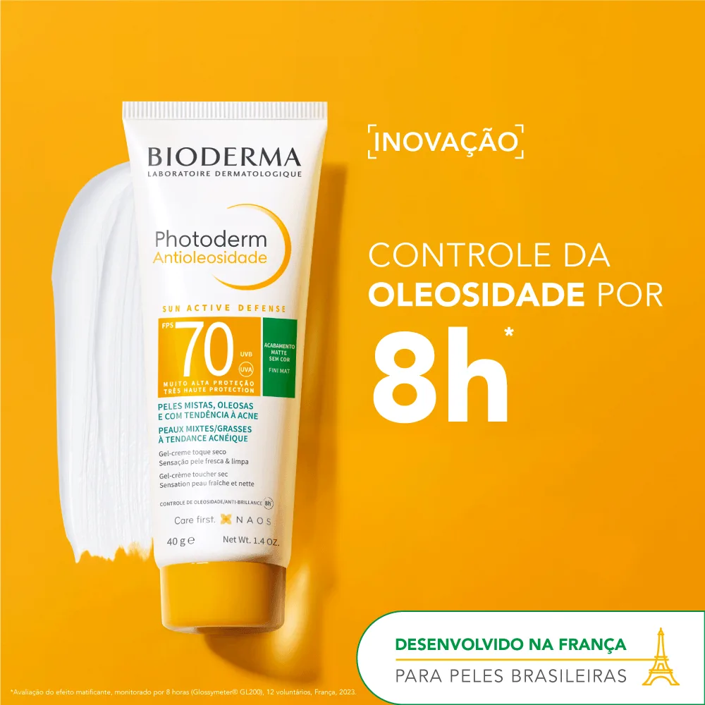 Protetor Solar Facial Bioderma Photoderm Antioleosidade Sem cor FPS70 40g