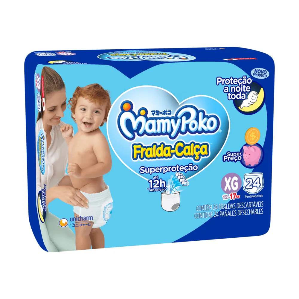 Fralda-Calça MamyPoko Superproteção XG 24 Unidades