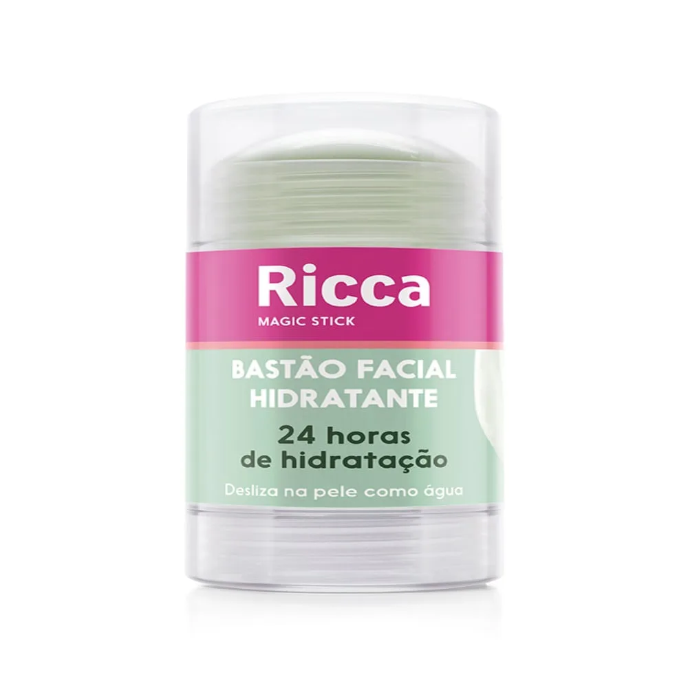 Bastão Facial Ricca Magic Stick  Aloe Vera 24h de Hidratação Stick 30g