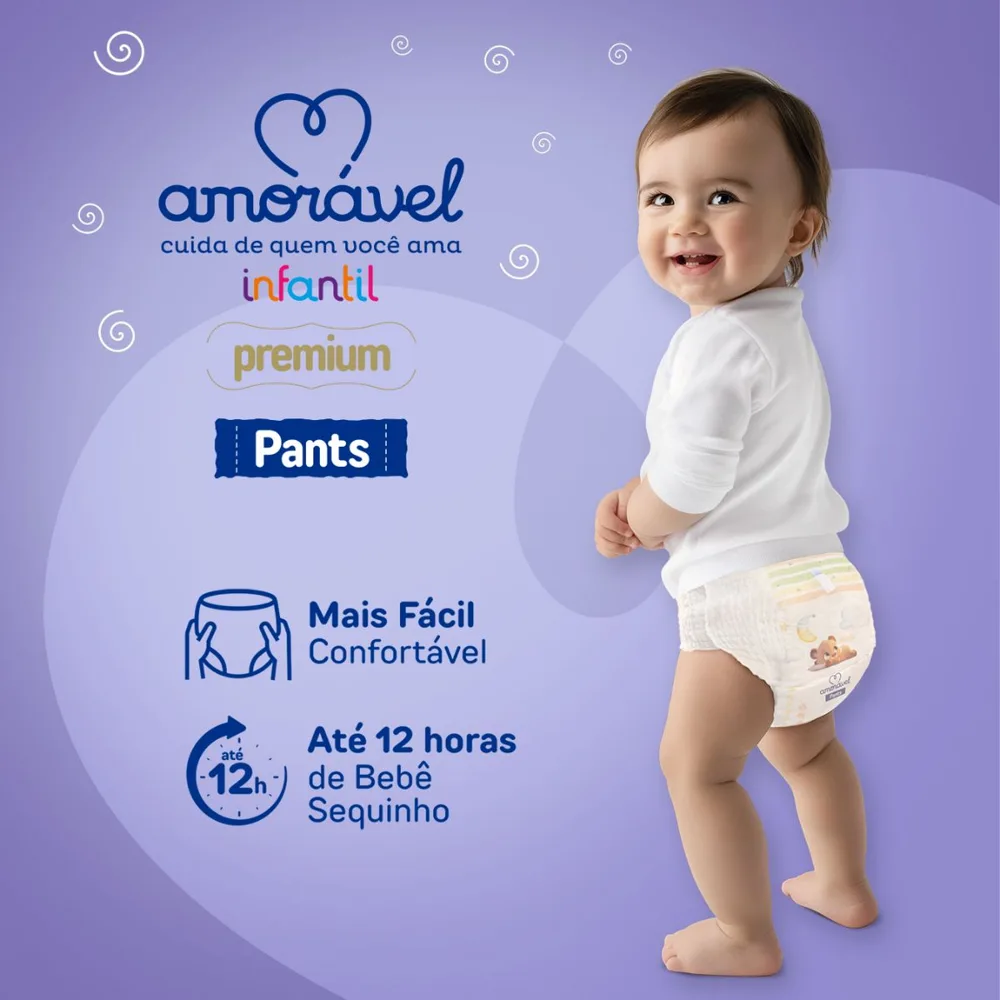 Fralda Amorável Pants G 60 Unidades