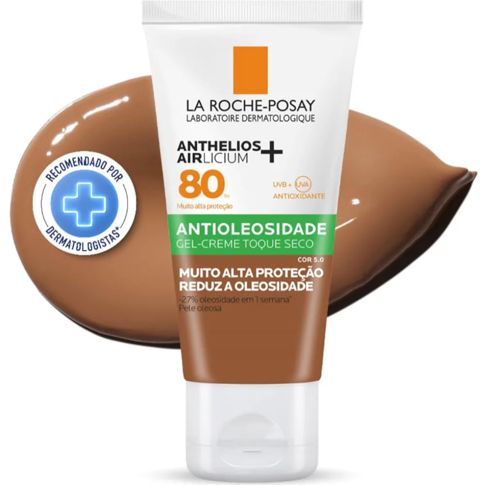 Protetor Solar Facial La Roche-Posay Anthelios Airlicium+ FPS80 Cor 5.0 40g
