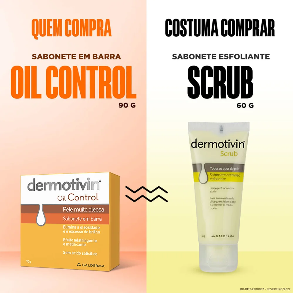 Sabonete em Barra Facial Dermotivin Control Pele Muito Oleosa  90g