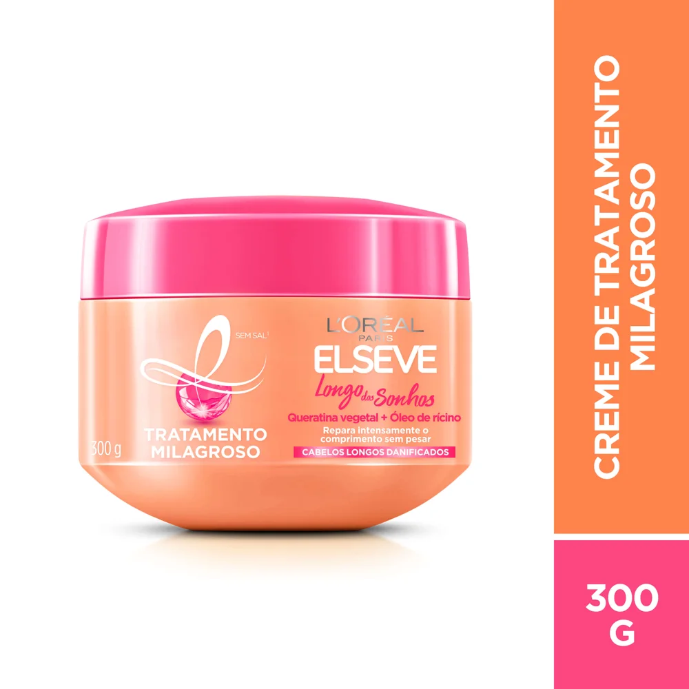 Creme de Tratamento Capilar Elseve Longo dos Sonhos Milagroso 300g