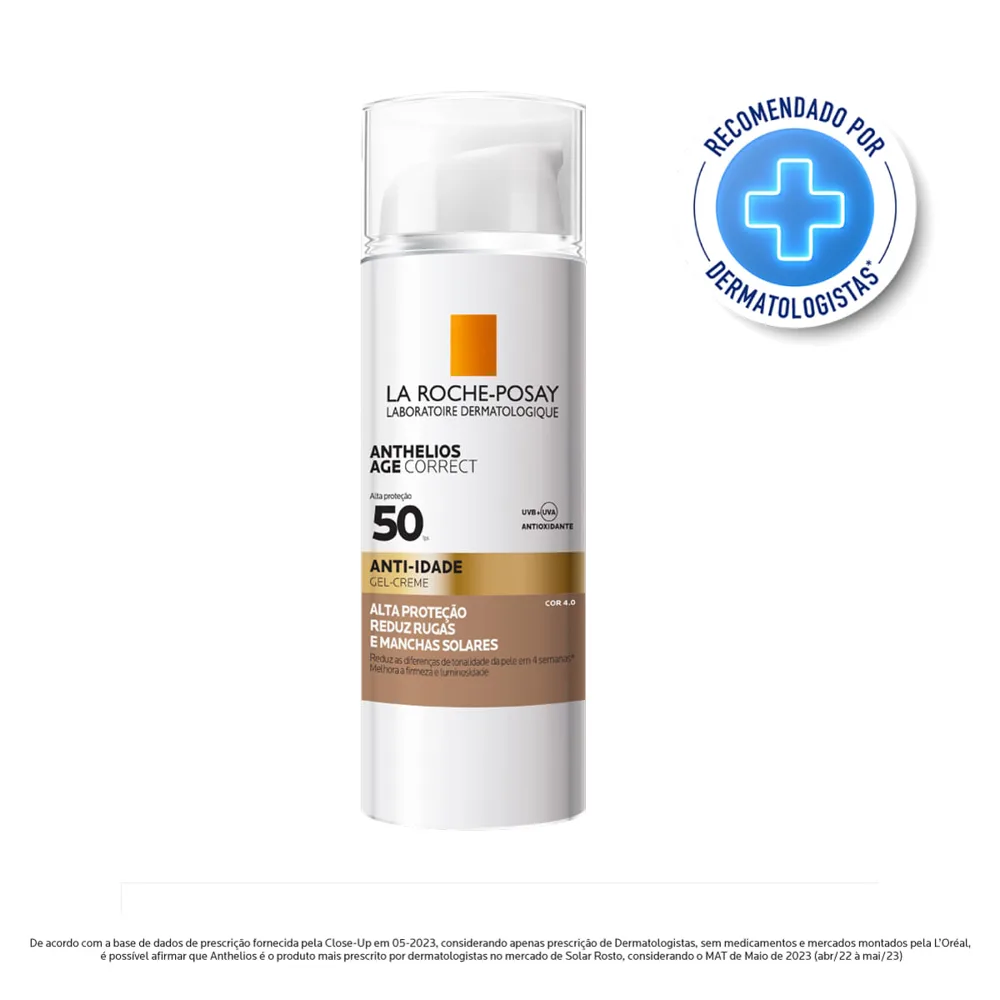 Protetor Solar Facial La Roche-Posay Anthelios Age Correct Anti-idade FPS50 Gel Creme Cor 4.0 50g