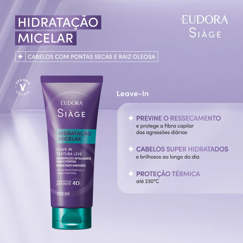 Leave-in Eudora Siàge Hidratação Micelar 100ml
