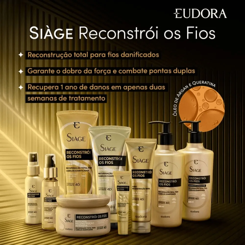 Condicionador Eudora Siàge Reconstrói os Fios 200ml