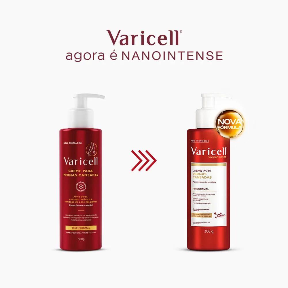 Creme Corporal Varicell Alívio para Pernas Cansadas e Varizes 300g