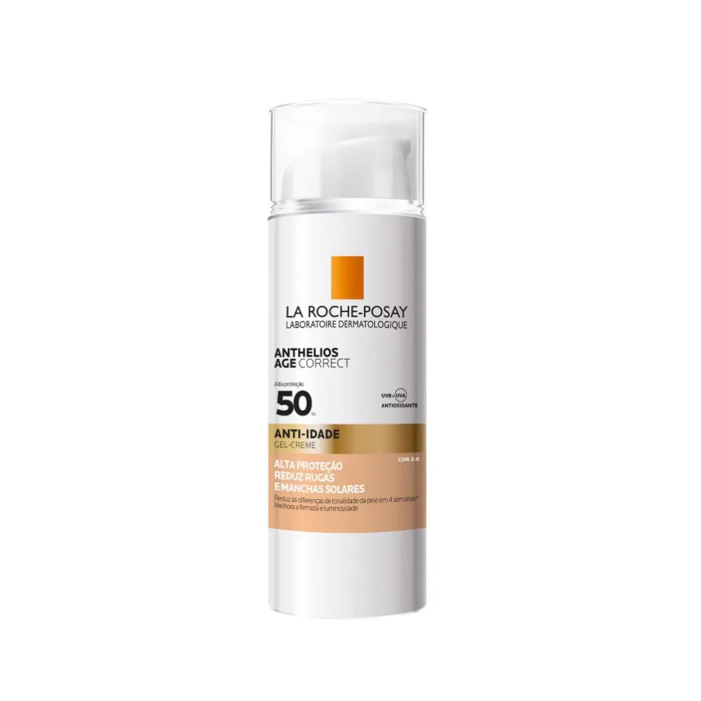 Protetor Solar Facial La Roche-Posay Anthelios Age Correct Anti-idade FPS50 Gel Creme Cor 2.0 50g