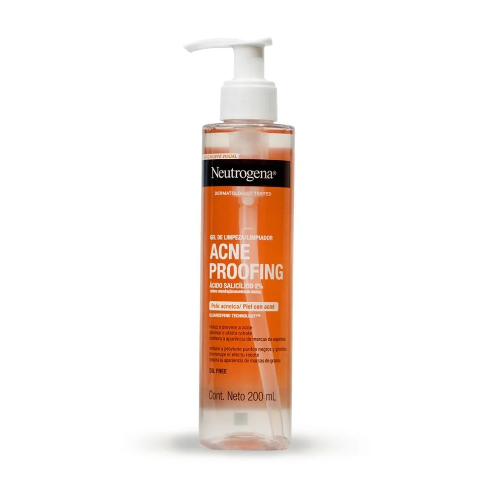 Gel de Limpeza Facial Neutrogena Acne Proofing com Ácido Salicílico 200ml