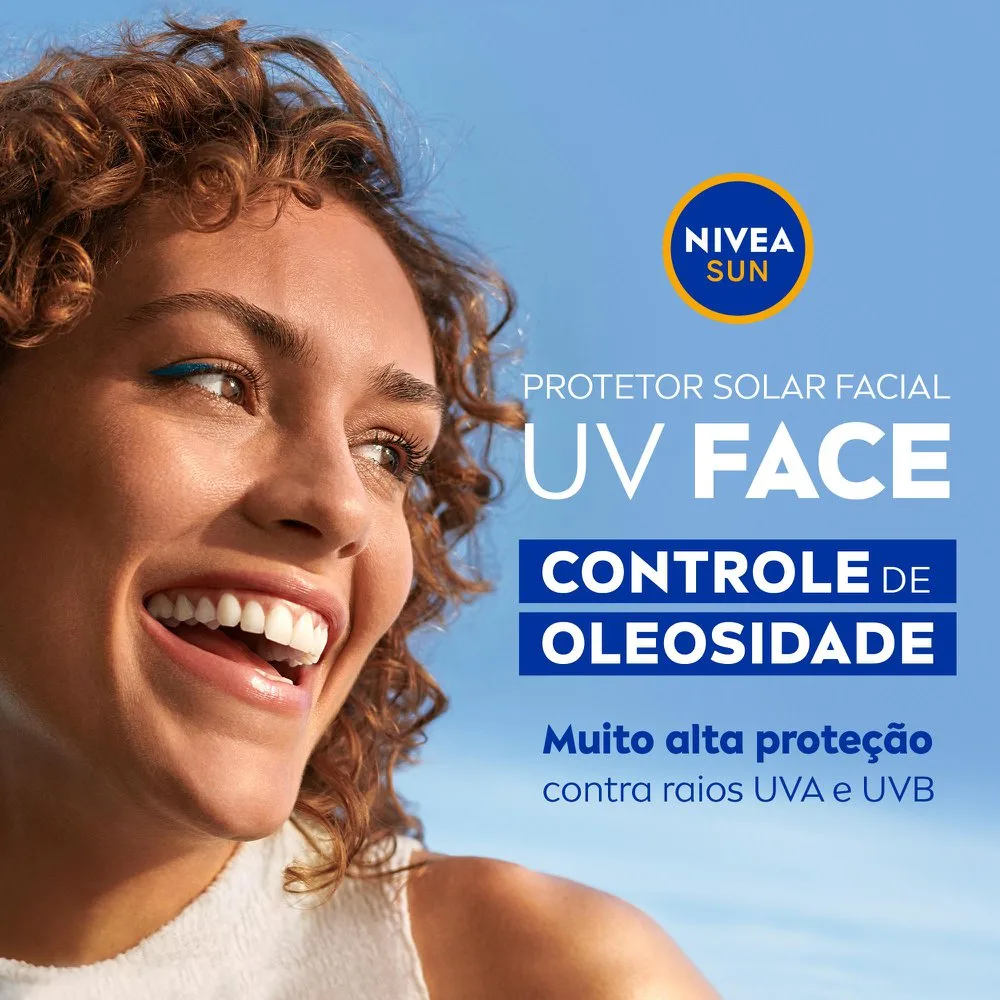 Protetor Solar Facial Nivea Sun UV Face FPS60 Controle de Oleosidade Pele Mista a Oleosa 50g