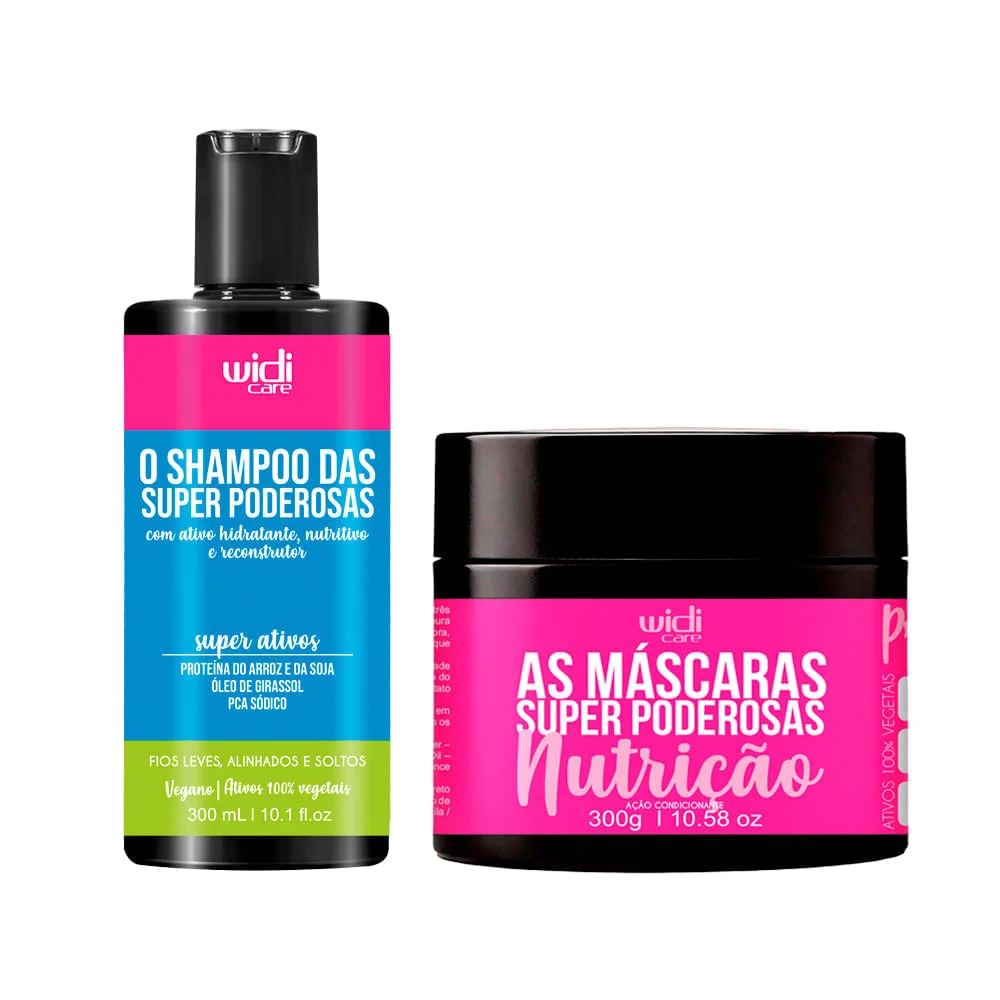 Kit Shampoo 300ml + Máscara 300g - Widi Care - Super Poderosas