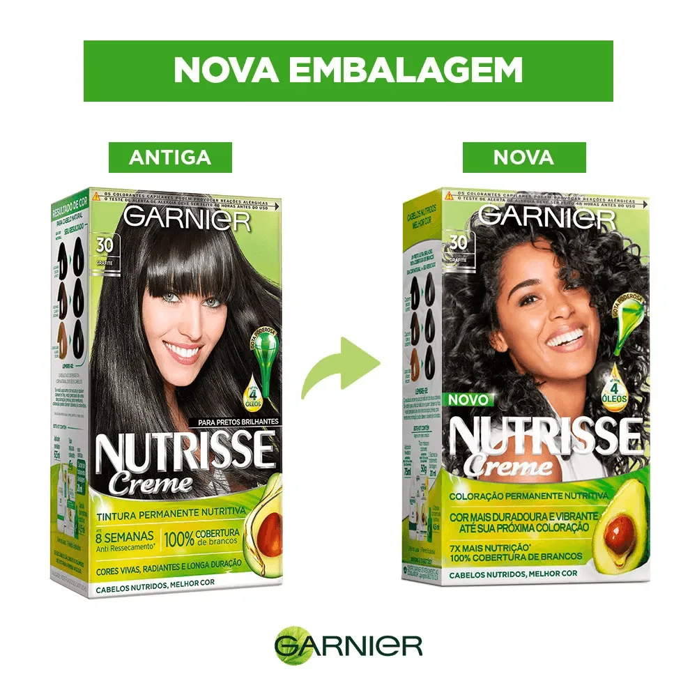 Coloração Nutrisse creme 30 Grafite