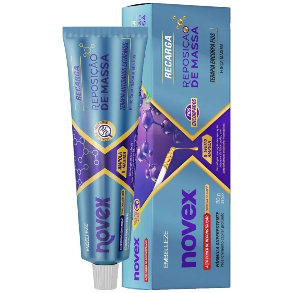 Máscara De Tratamento Capilar Novex Recarga Reposição De Massa 80g
