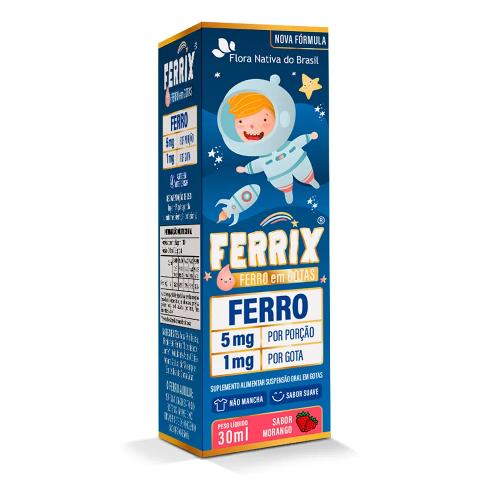 3x Ferrix Ferro em Gotas Baby & Kids - 3mg por Porção - 30ml