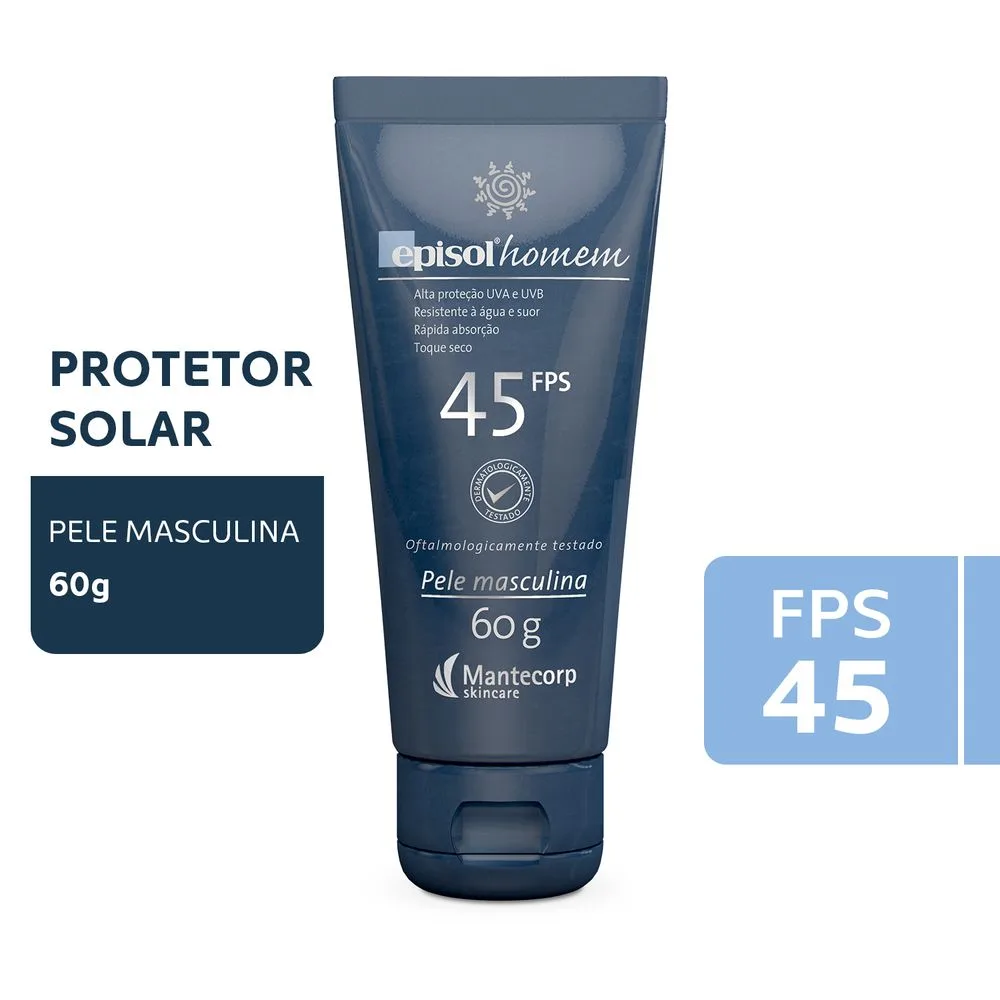 Protetor Solar Episol Homem FPS45 Toque Seco 60g