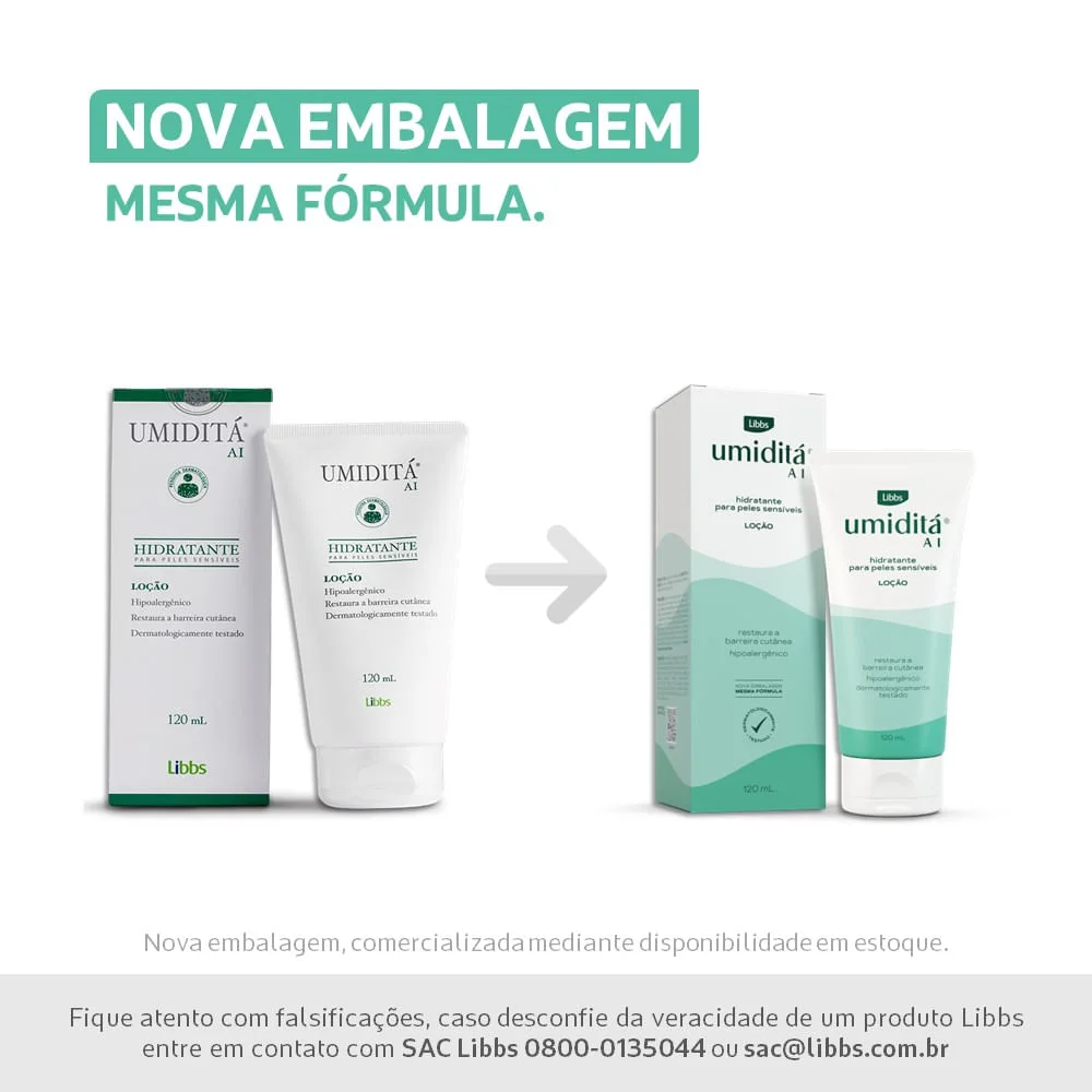 Loção Corporal Umiditá AI Hidratante 120ml