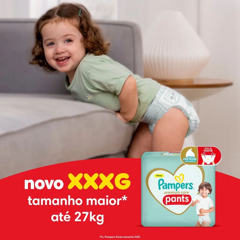 Fralda Pampers Pants Premium Care XXXG 54 Unidades