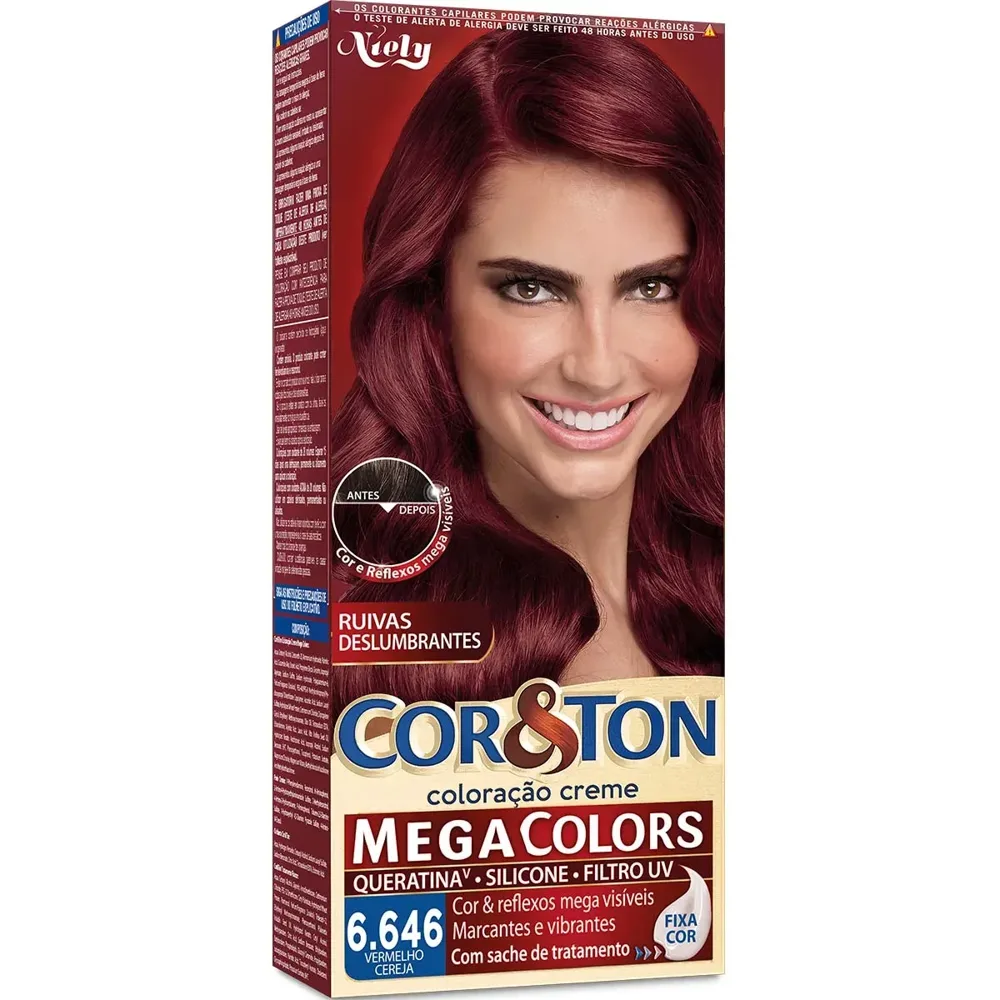 Tintura Cor&ton Mega Colors Vermelho Cereja 6.646