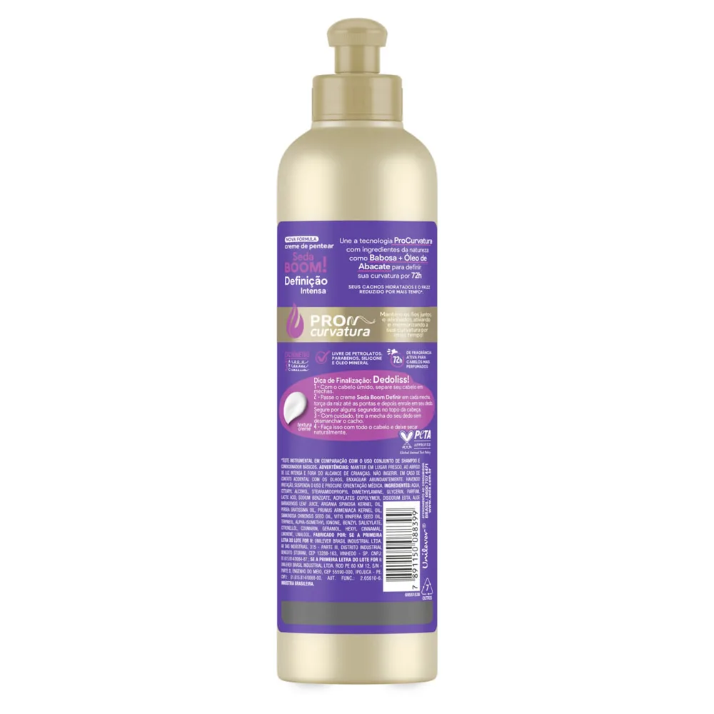 Creme de Pentear Seda Boom Eternamente Cachos Definição Intensa 350ml