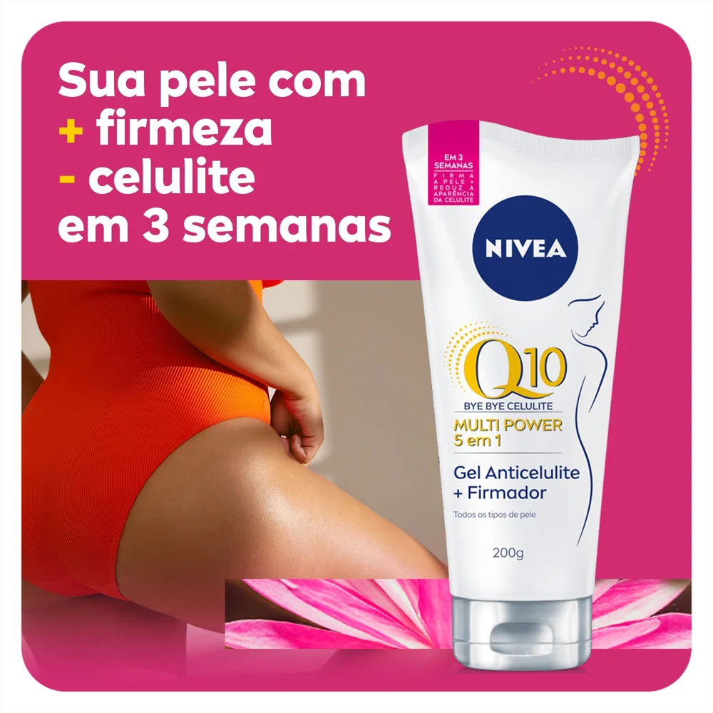 Gel Hidratante Nivea Bye Bye Celulite Firmador Q10 Multi Power 5 em 1 200g