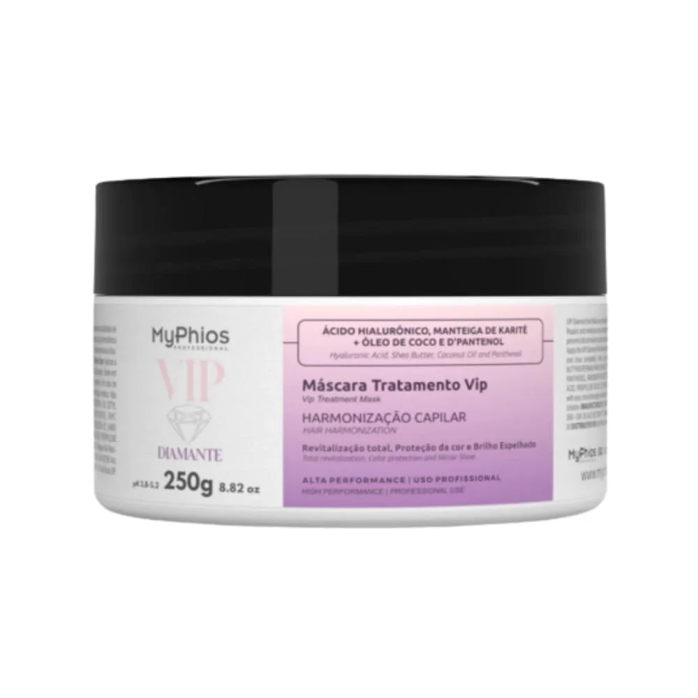 MyPhios VIP Diamante - Máscara Reconstrução Hidratação Brilho - 250g
