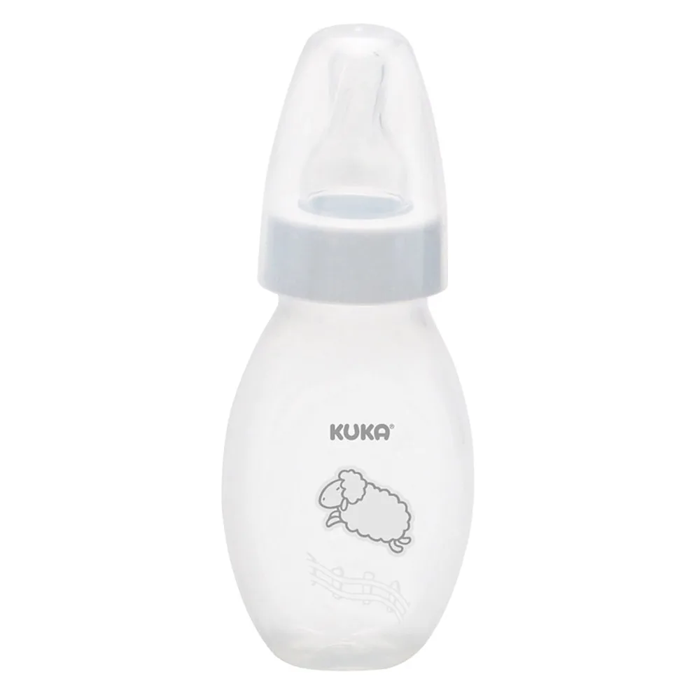 Mamadeira Kuka Kukinha Sem BPA Bico de Silicone de 0 a 3 meses Branca 50ml 1 Unidade