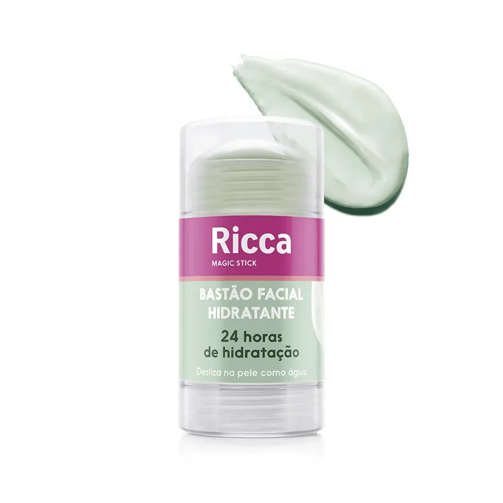 Bastão Facial Ricca Magic Stick  Aloe Vera 24h de Hidratação Stick 30g