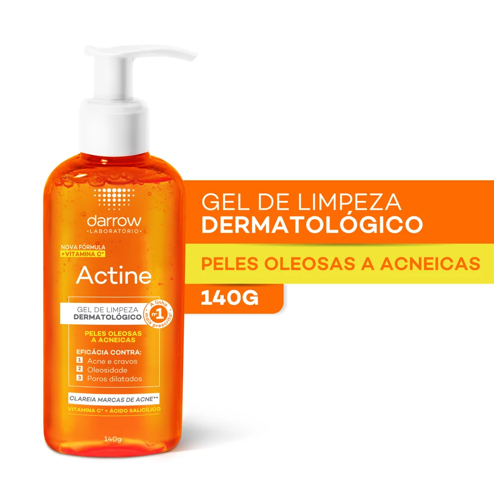 Gel de Limpeza Facial Darrow Actine Antioleosidade e Antiacne 140g