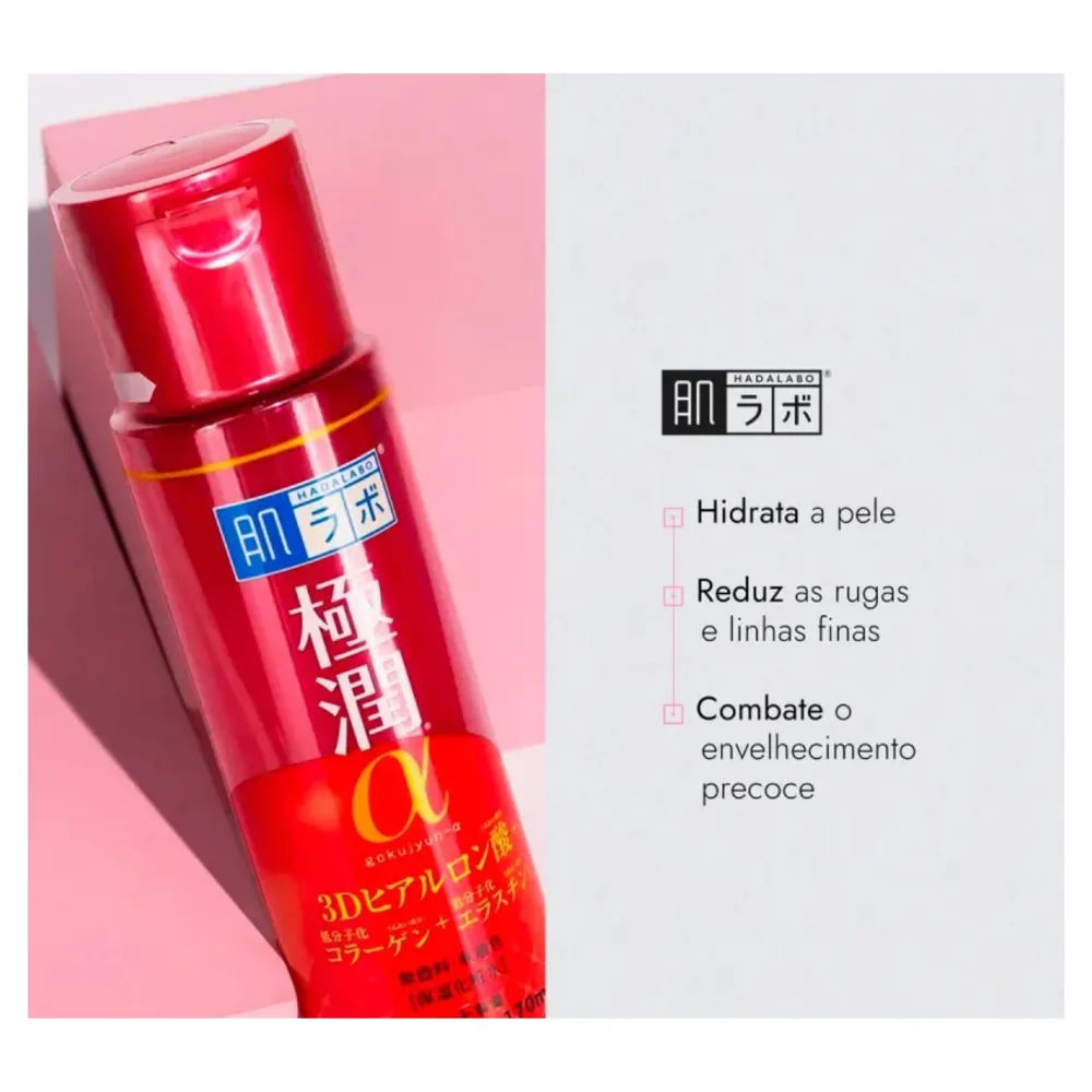 Loção Facial Hidratante Hada Labo Gokujyun Alpha Anti Idade 170ml