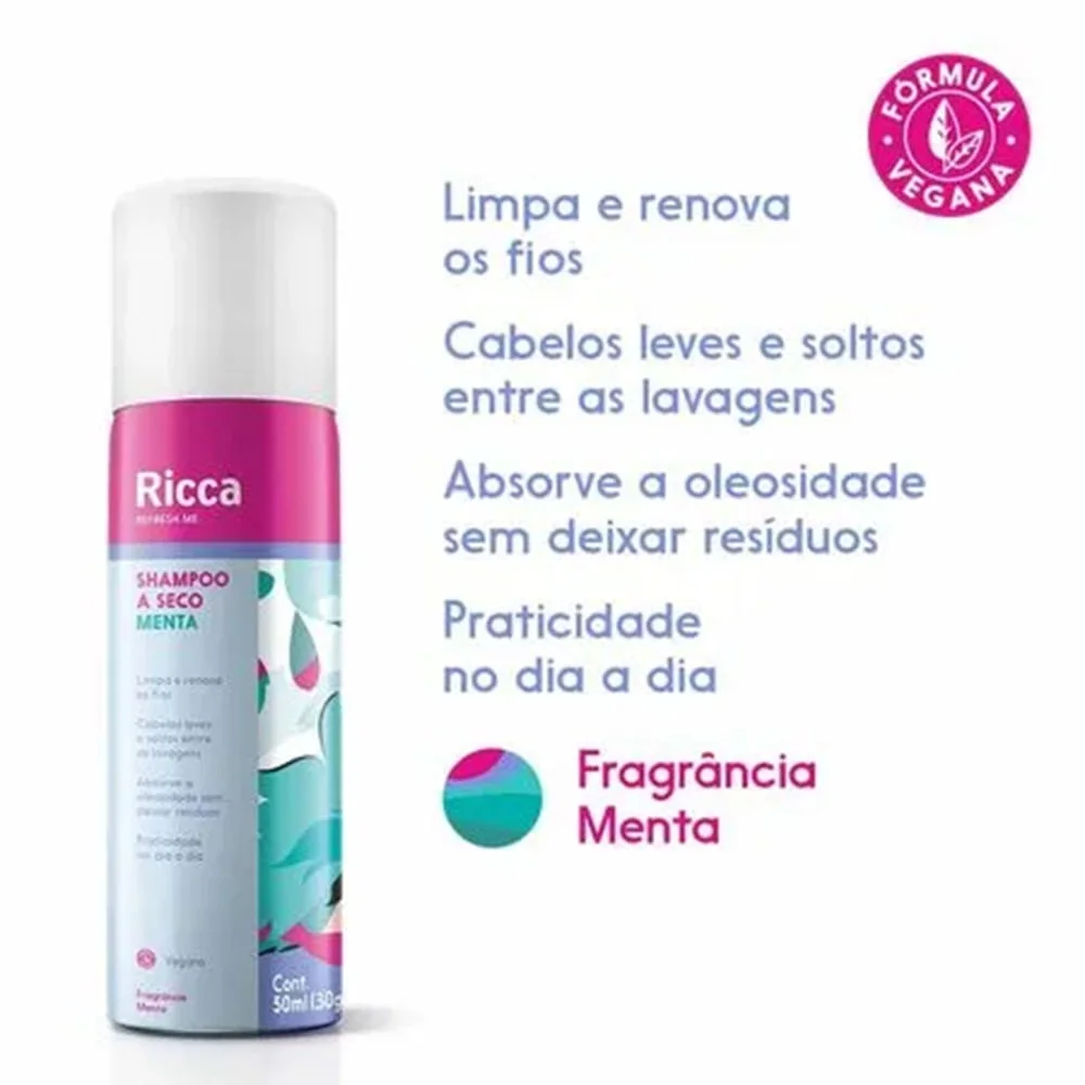 Shampoo Ricca A Seco Menta 50ml
