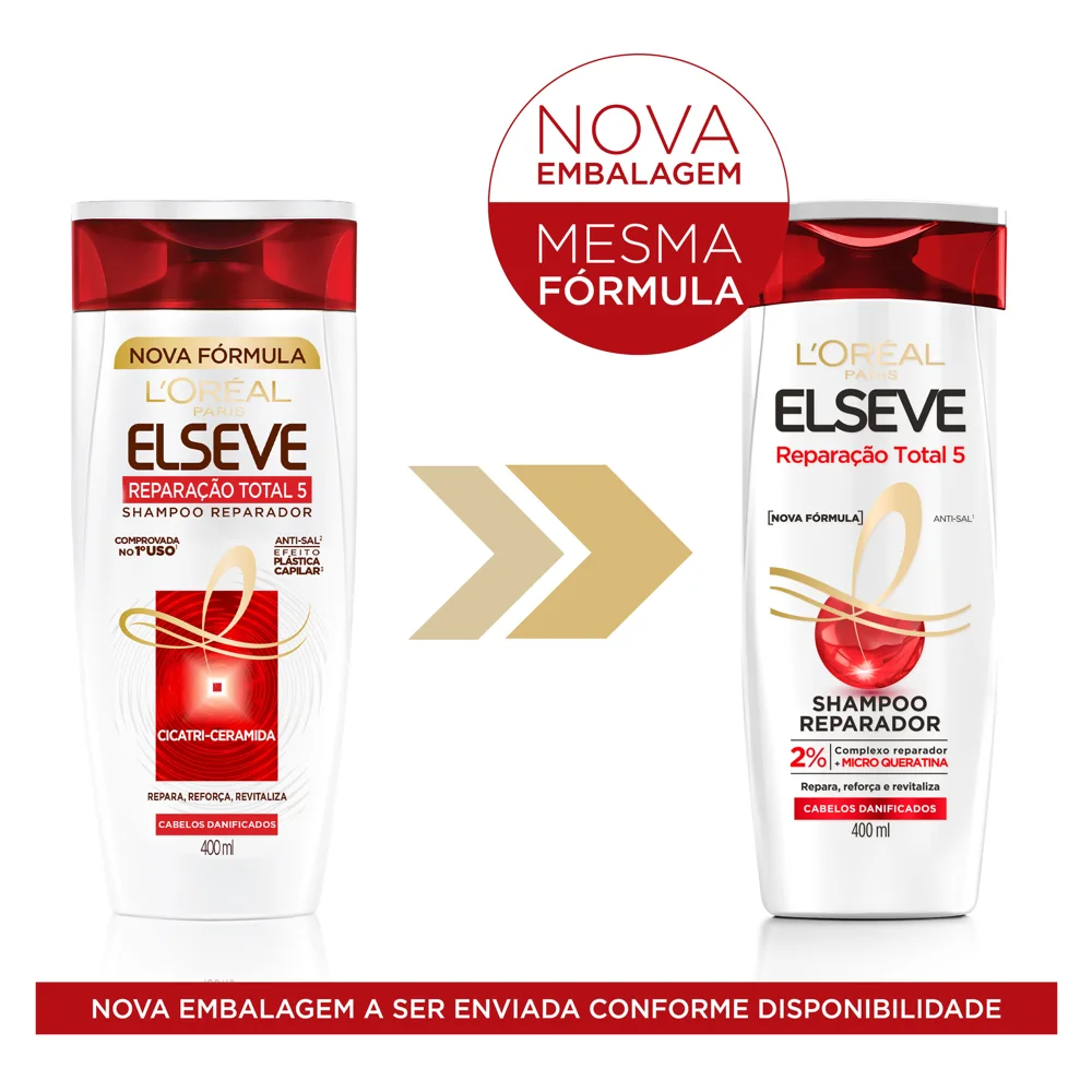 Shampoo Elseve Reparação Total 5 Reparador 400ml