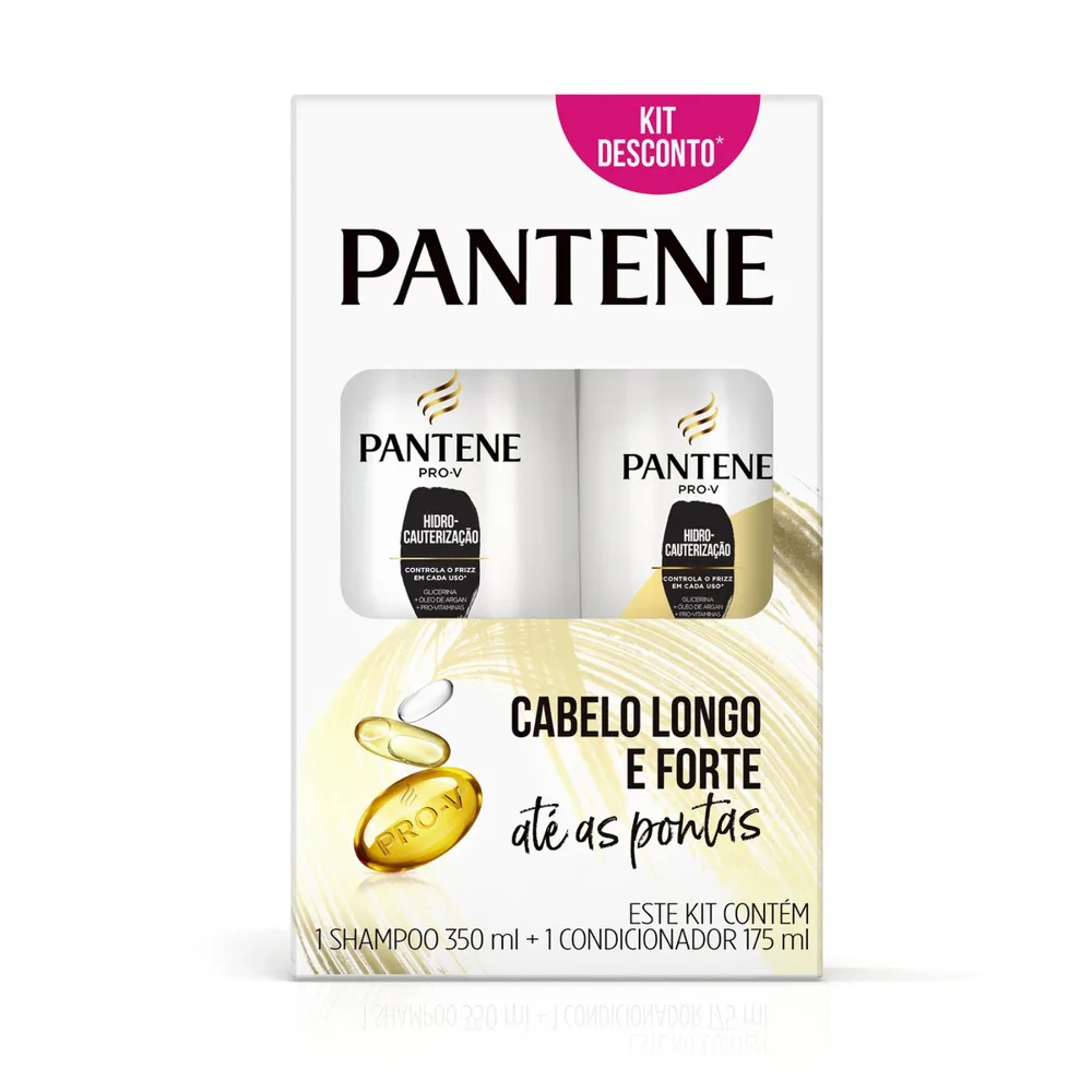 Kit Shampoo Pantene Pro-V Hidro Cauterização 350ml 1 Unidade + Condicionador Pantene Pro-V Hidro-Cauterização 175ml 1 Unidade