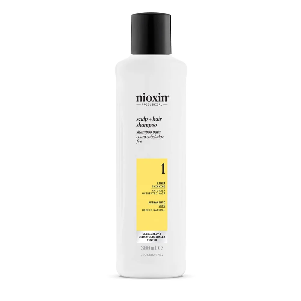 Shampoo Nioxin para Cabelo Natural com Afinamento Leve - Sistema 1 300ml