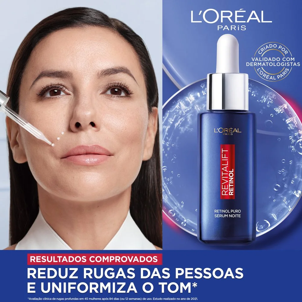 Sérum Facial L'Oréal Paris Revitalift com Retinol Puro Noturno 30ml