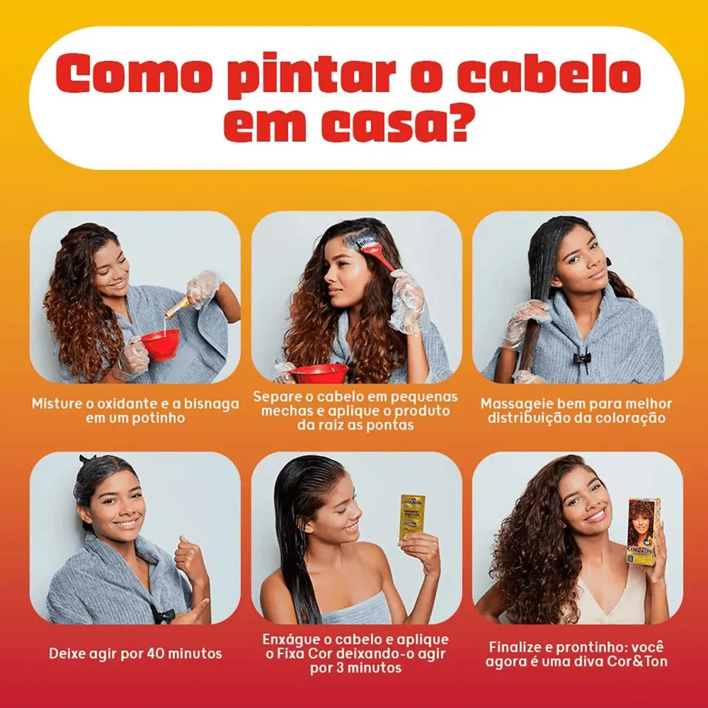 Coloração Niely Cor&Ton Louro Dourado 7.3