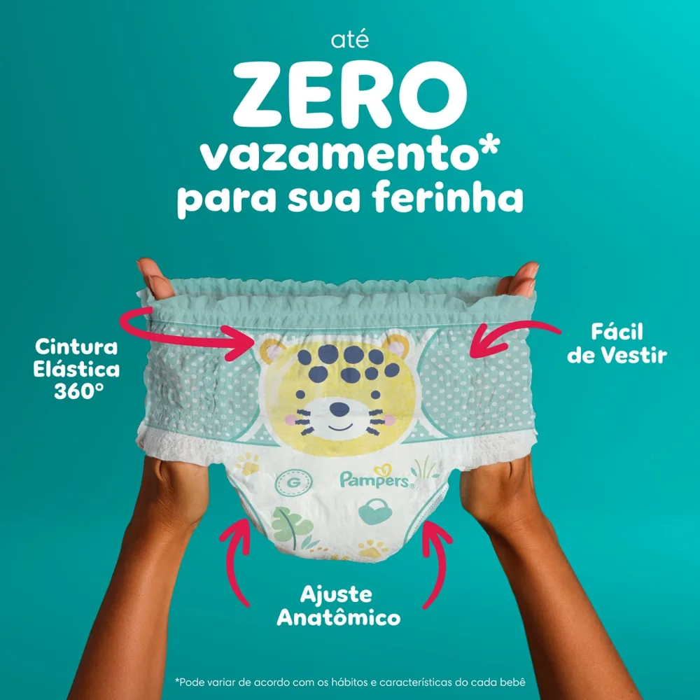 Fralda Pampers Pants Ajuste Total XXXG 54 Unidades
