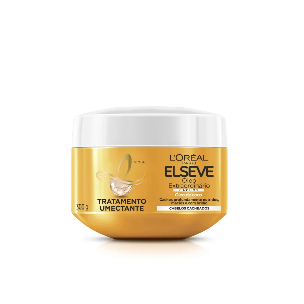 Creme de Tratamento Capilar Elseve Óleo Extraordinário Cachos Umectação 300ml